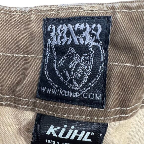 Kuhl Men's Vintage Patina Dye Rydr Coated Canvas Pants Brown Size 38x32 - Picture 4 of 9